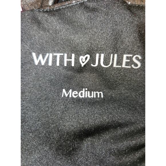 NWT With Jules Girls Ruched Black Dance Formal M - Picture 3 of 10